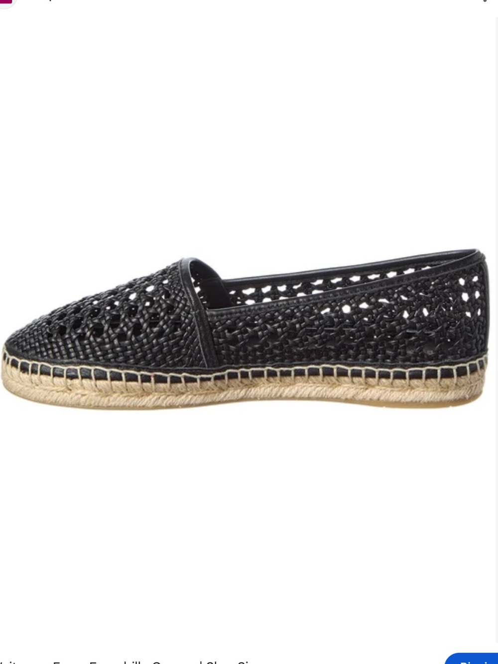 Stuart Weitzman Black Woven Espadrille